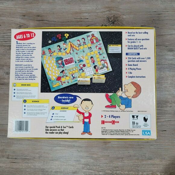 Brain Quest Game Grades 1-6 + Ask Me Trivia Math Science Reading Social Studies - Picture 3 of 8